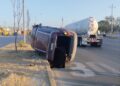 Accidente de una Jeep Cherokee sobre el Par Vial Román Cepeda.
