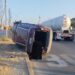 Accidente de una Jeep Cherokee sobre el Par Vial Román Cepeda.