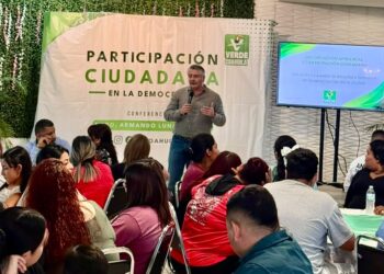 Abordan participación ciudadana en conferencia del Partido Verde en Acuña.
