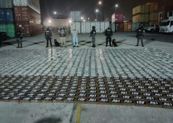 La cocaína estaba distribuida en mil 684 bloques ocultos dentro de maquinaria industrial en un contenedor con destino a México.