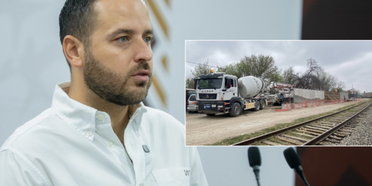 Permiso, concreto y portón: así avanzó el muro de Ferromex pese a los cuestionamientos.